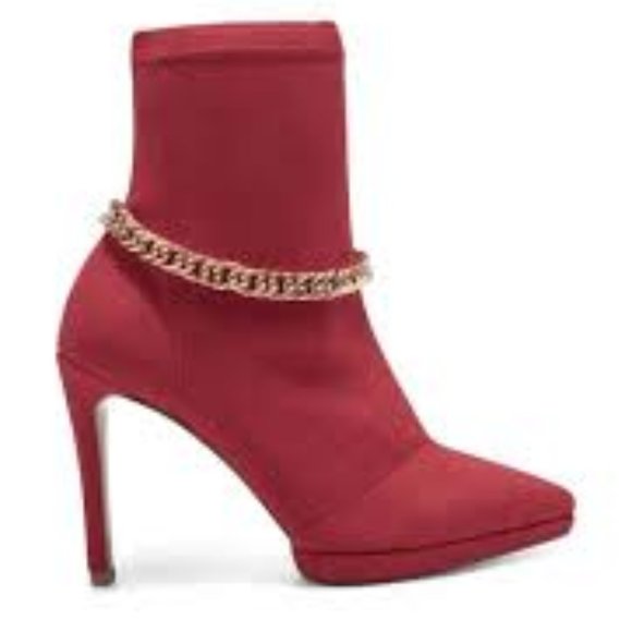 JESSICA SIMPSON Valyn Chain Stieletto Heel Dress Booties - Picture 2 of 3